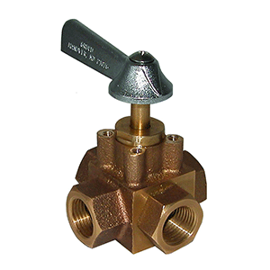 GROCO 1/2" 4-PORT TANK SELECTOR VALVE