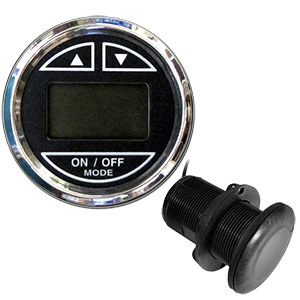 FARIA CHESAPEAKE BLACK 2" DEPTH SOUNDER W/THRU-HULL TRANSDUCER