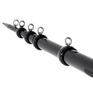 TIGRESS XD TELESCOPING ALUMINUM OUTRIGGER POLES, 15', 1-1/2" OD BLACK