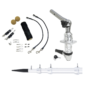 TIGRESS XD TOP MOUNT SYSTEM, 15', SILVER OUTRIGGERS ELITE RIGGING KIT