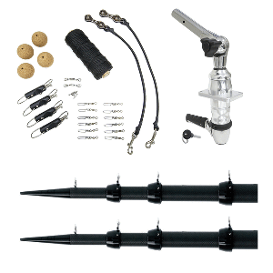 TIGRESS XD TOP MOUNT SYSTEM, 18' CARBON FIBER BLACK/BLACK ULTIMATE RIGGING KIT