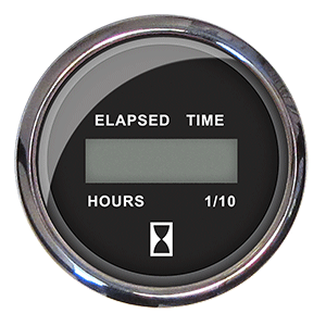 FARIA CHESAPEAKE BLACK 2" HOURMETER (DIGITAL)