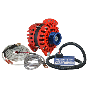 BALMAR ALTERNATOR 3.15" DUAL FOOT SADDLE J10 SERPENTINE PULLEY REGULATOR & TEMP SENSOR, 170A KIT, 12V