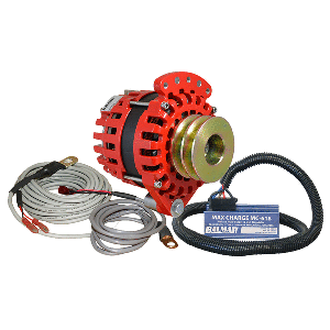 BALMAR ALTERNATOR 1-2" SINGLE FOOT DUAL V PULLEY REGULATOR & TEMP SENSOR, 170A KIT, 12V