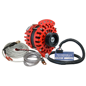 BALMAR ALTERNATOR 1-2" SINGLE FOOT K6 SERPENTINE PULLEY REGULATOR & TEMP SENSOR, 170A KIT, 12V