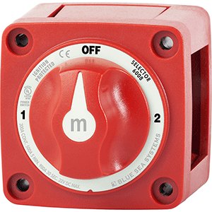 BLUE SEA 6008 M-SERIES BATTERY SWITCH 3 POSITION, RED