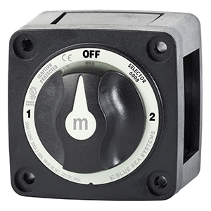 BLUE SEA 6008200 M-SERIES SELECTOR 3 POSITION BATTERY SWITCH, BLACK