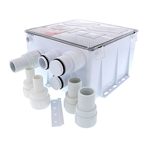 RULE SHOWER DRAIN BOX W/1100 GPH PUMP, 12V