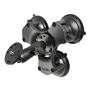 RAM MOUNT TWIST-LOCK TRIPLE SUCTION MOUNT W/1/4"-20 STUD