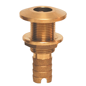 GROCO BRONZE HOSE BARB THRU-HULL FITTING, 1-1/4"