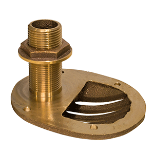 GROCO 1-1/4" BRONZE COMBO SCOOP THRU-HULL W/NUT