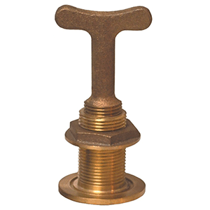 GROCO GARBOARD DRAIN W/INSIDE T-HANDLE PLUG