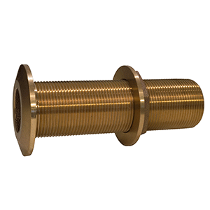 GROCO 2" BRONZE EXTRA LONG THRU-HULL FITTING W/NUT