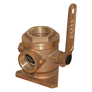 GROCO 1-1/4" SAFETY SEACOCK W/1" SIDE PORT