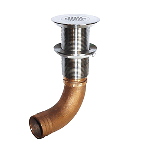 GROCO DECK SCUPPER 90 DEGREE 1-1/2" HOSE CONNECTION