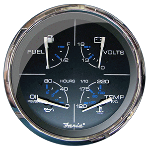 FARIA CHESAPEAKE BLACK 5" MULTIFUNCTION GAUGE