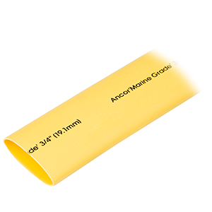 ANCOR HEAT SHRINK TUBING 3/4" X 48", YELLOW, 1 PIECE