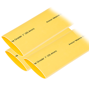 ANCOR HEAT SHRINK TUBING 1" X 12", YELLOW, 3 PIECES