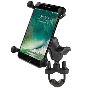 RAM MOUNT X-GRIP LARGE PHONE MOUNT W/HANDLEBAR U-BOLT BASE