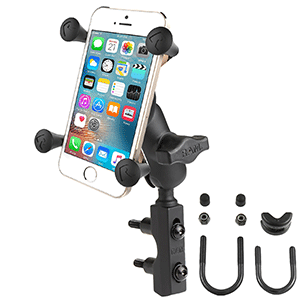 RAM MOUNT X-GRIP PHONE MOUNT W/MOTORCYCLE BRAKE/CLUTCH RESERVOIR BASE
