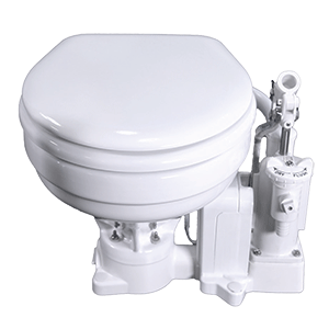 RARITAN PH POWERFLUSH ELECTRIC/MANUAL TOILET, HOUSEHOLD SIZE, 12V, WHITE