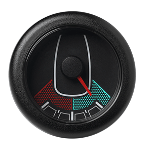 VERATRON 52MM (2-1/16") OCEANLINK RUDDER ANGLE GAUGE, LEFT/RIGHT, BLACK DIAL & BEZEL