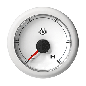VERATRON 52MM (2-1/16") OCEANLINK ENGINE OIL PRESSURE GAUGE, LOW/HIGH (150 PSI), WHITE DIAL & BEZEL