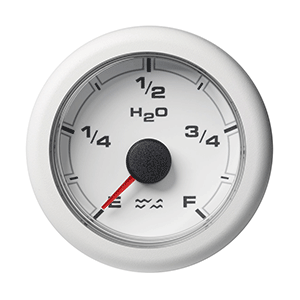 VERATRON 52MM (2-1/16") OCEANLINK WASTE WATER GAUGE, WHITE DIAL & BEZEL