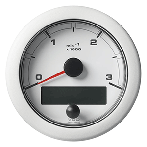 VERATRON 3-3/8" (85MM) OCEANLINK NMEA 2000 TACHOMETER, 3000 RPM, WHITE DIAL & BEZEL