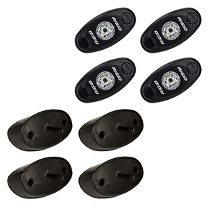 RIGID INDUSTRIES A-SERIES ROCK LIGHT KIT, 4 BLUE LIGHTS, BLACK