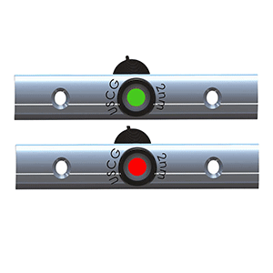 TACO RUB RAIL MOUNTED LED NAVIGATION LIGHT SET, 4" W/DEUTSCH PLUG PORT & STARBOARD