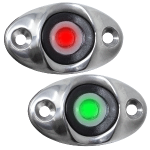 TACO SURFACE MOUNT LED SIDE NAVIGATION LIGHT SET, 1-3/4"