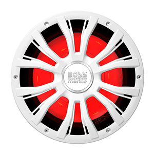 BOSS AUDIO 10" MRG10W SUBWOOFER W/RGB LIGHTING, WHITE, 800W