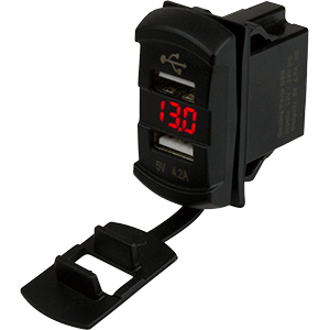 SEA DOG DUAL USB ROCKER SWITCH STYLE VOLTMETER W/HIDDEN DISPLAY