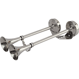 SEA DOG MAXBLAST STAINLESS STEEL TRUMPET 12V HORN, DUAL