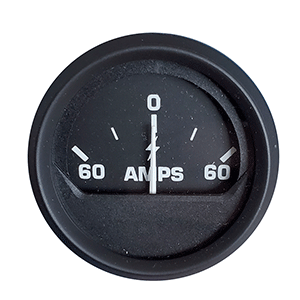FARIA EURO BLACK 2" AMMETER GAUGE (60-0-60 AMP)