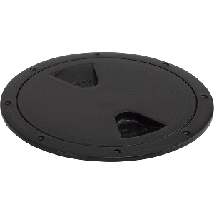 SEA DOG SCREW-OUT DECK PLATE, BLACK, 5"
