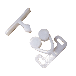 SEA DOG TWIN ROLLER DOOR CATCH, WHITE