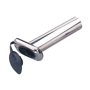 SEA DOG STAINLESS STEEL FLUSH MOUNT ROD HOLDER W/CAP, 30-DEG