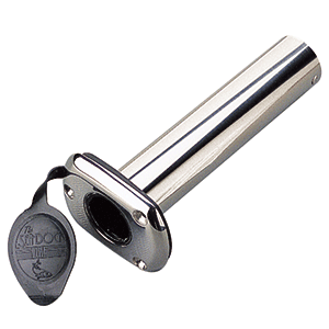 SEA DOG STAINLESS STEEL FLUSH MOUNT ROD HOLDER W/CAP, 90-DEG