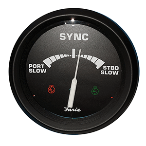 FARIA 4" GAUGE ENGINE SYNCHRONIZER F/DUAL ENGINES GAS & DIESEL