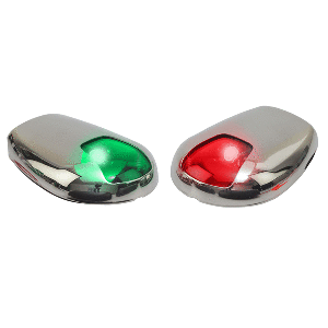 SEA DOG STAINLESS STEEL SIDE MOUNT LED NAVIGATION LIGHTS, 2 NM, PORT & STARBOARD