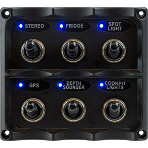 SEA DOG WATER RESISTANT TOGGLE SWITCH PANEL