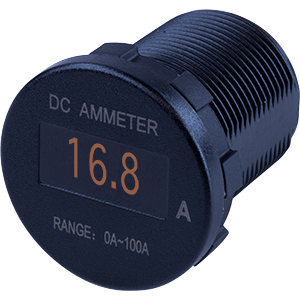 SEA DOG ROUND OLED DC AMP METER, 0 AMP-100 AMP