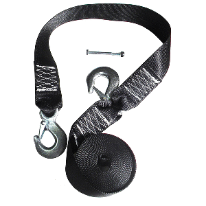 ROD SAVER WINCH STRAP REPLACEMENT W/SAFETY STRAP, 20'