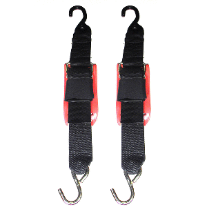 ROD SAVER QUICK RELEASE TRAILER TIE-DOWN W/VINYL PAD, 2" X 4', PAIR