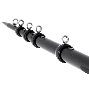 TIGRESS XD TELESCOPING ALUMINUM OUTRIGGER POLES, 18', 1-1/2" OD, BLACK