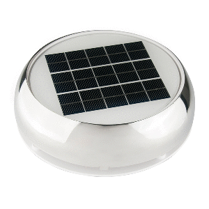 MARINCO 4" DAY/NIGHT SOLAR VENT, STAINLESS STEEL