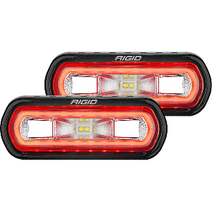 RIGID INDUSTRIES SR-L SERIES SURFACE MOUNT SPREADER LIGHT, BLACK HOUSING, RED HALO