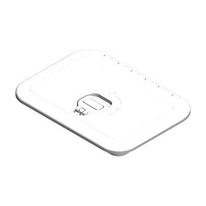SEA DOG TRIPLE LOCK RECTANGULAR MARINE HATCH, 10" X 14", WHITE